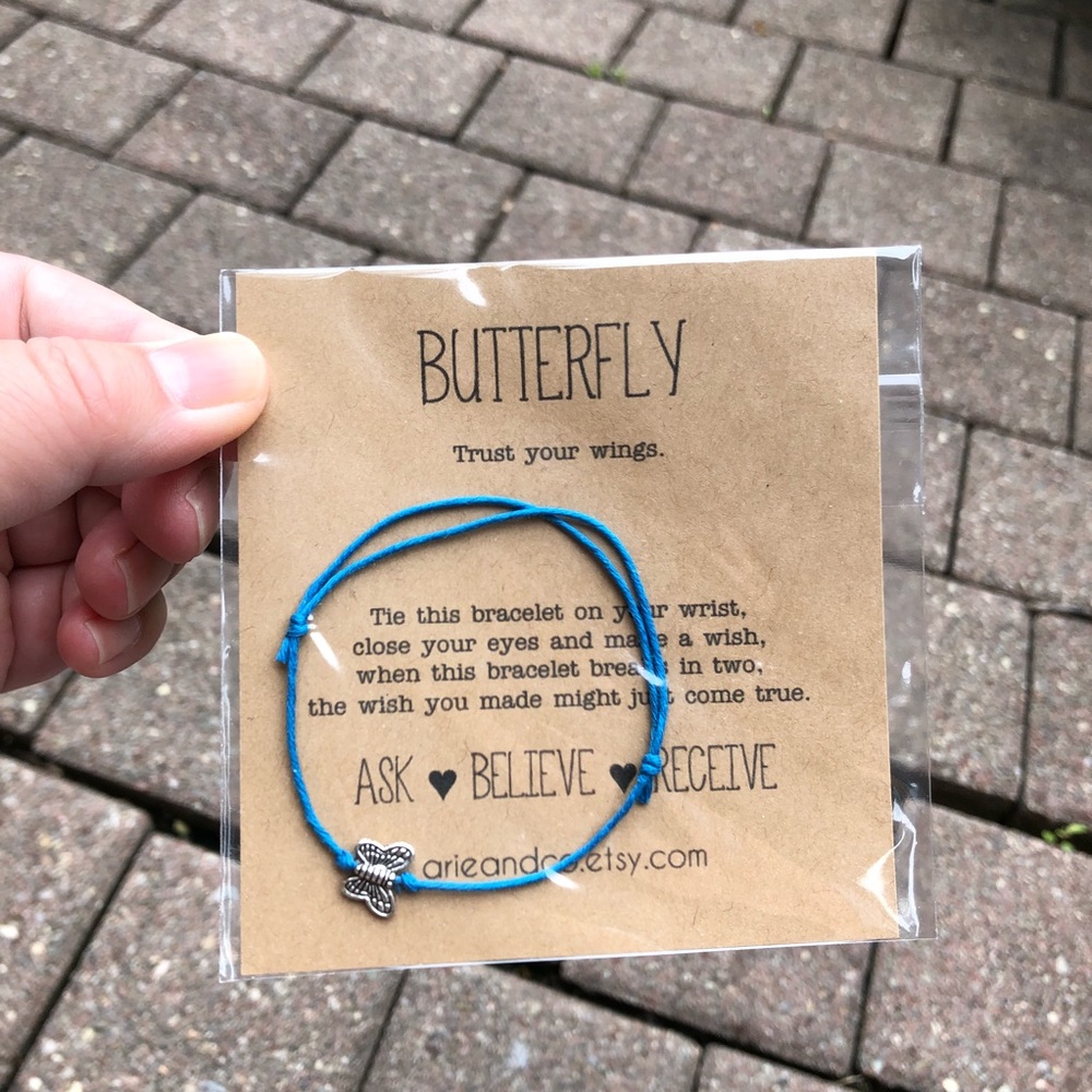 NWT butterfly wish bracelet